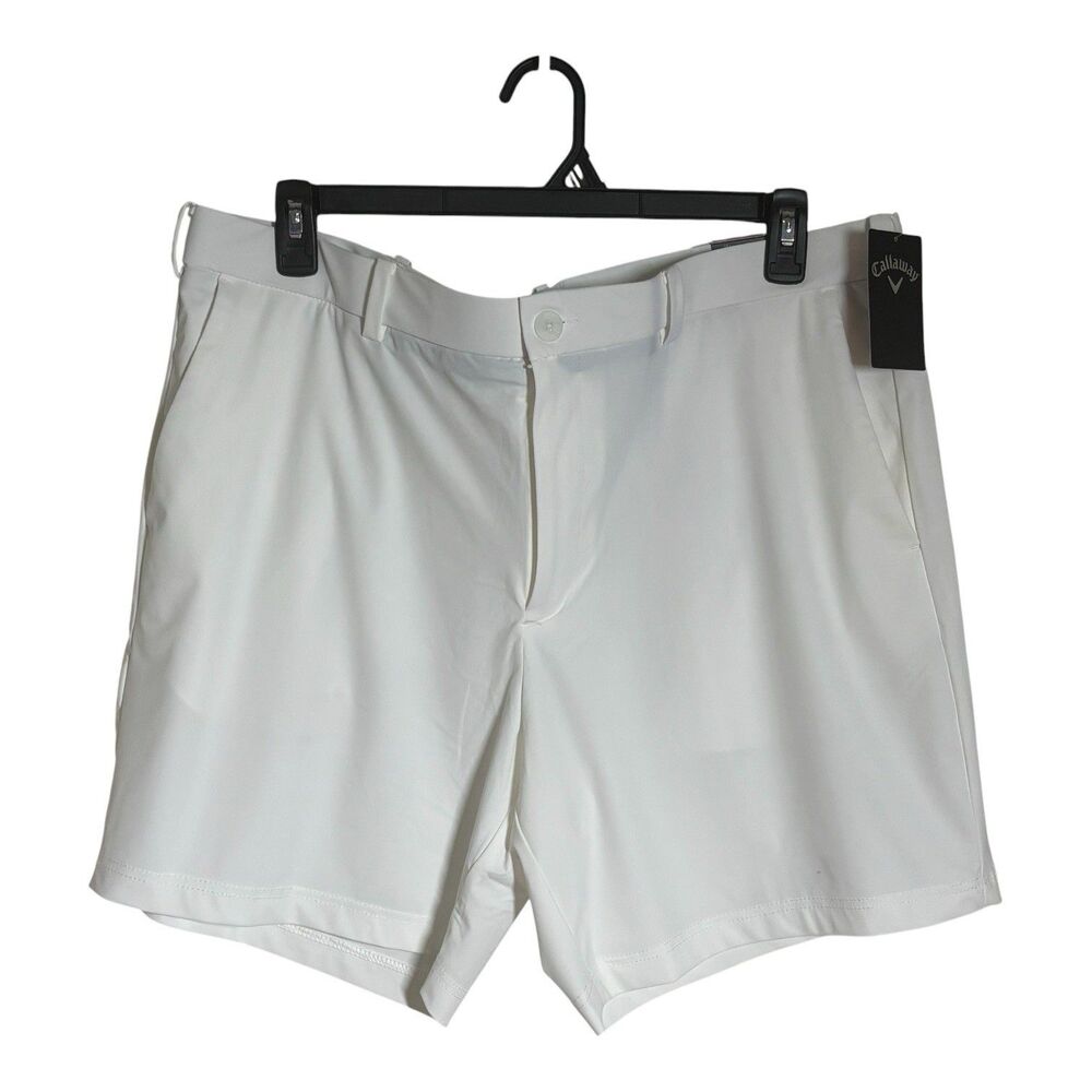 Callaway Mens White Performance Stretch Golf Shorts 40 Country Club Resort Prep